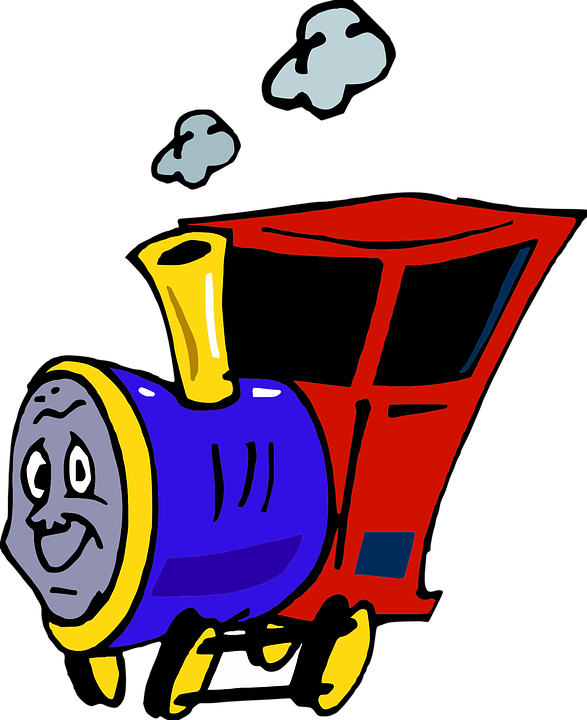 Train Kids Engine Cartoon Drawing Transparent - Happy Train Clipart - Png Download (587x720), Png Download