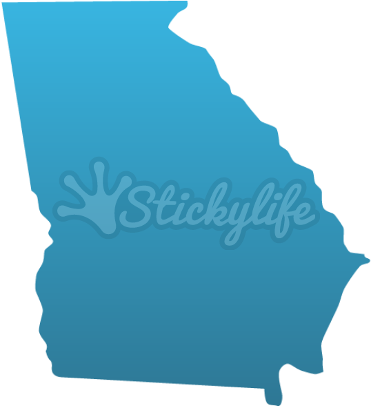 Georgia Decals - Georgia On The Map Clipart (940x587), Png Download