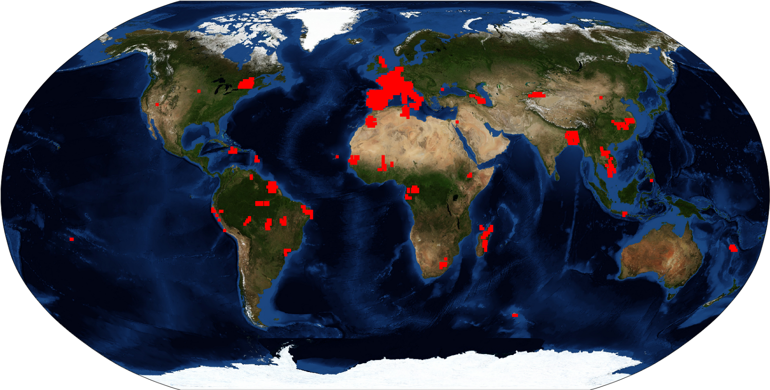 Distribution Of 596 Tile Locations From Which We Randomly - Sentinel 1 Orbit Clipart (1600x821), Png Download