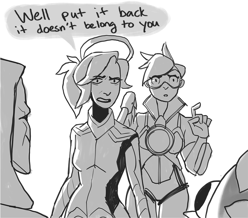 2 - 17 - 2 - 33 - Mercy - - Widowmaker Overwatch Comic Funny Clipart (900x750), Png Download
