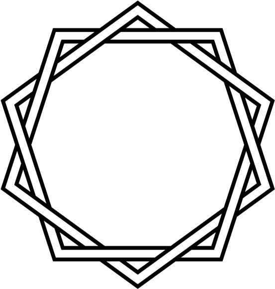 Interlaced Pentagons Overlays, Pentagon, Sticker, Backgrounds, - Easy Mandala Vector Png Clipart (586x600), Png Download