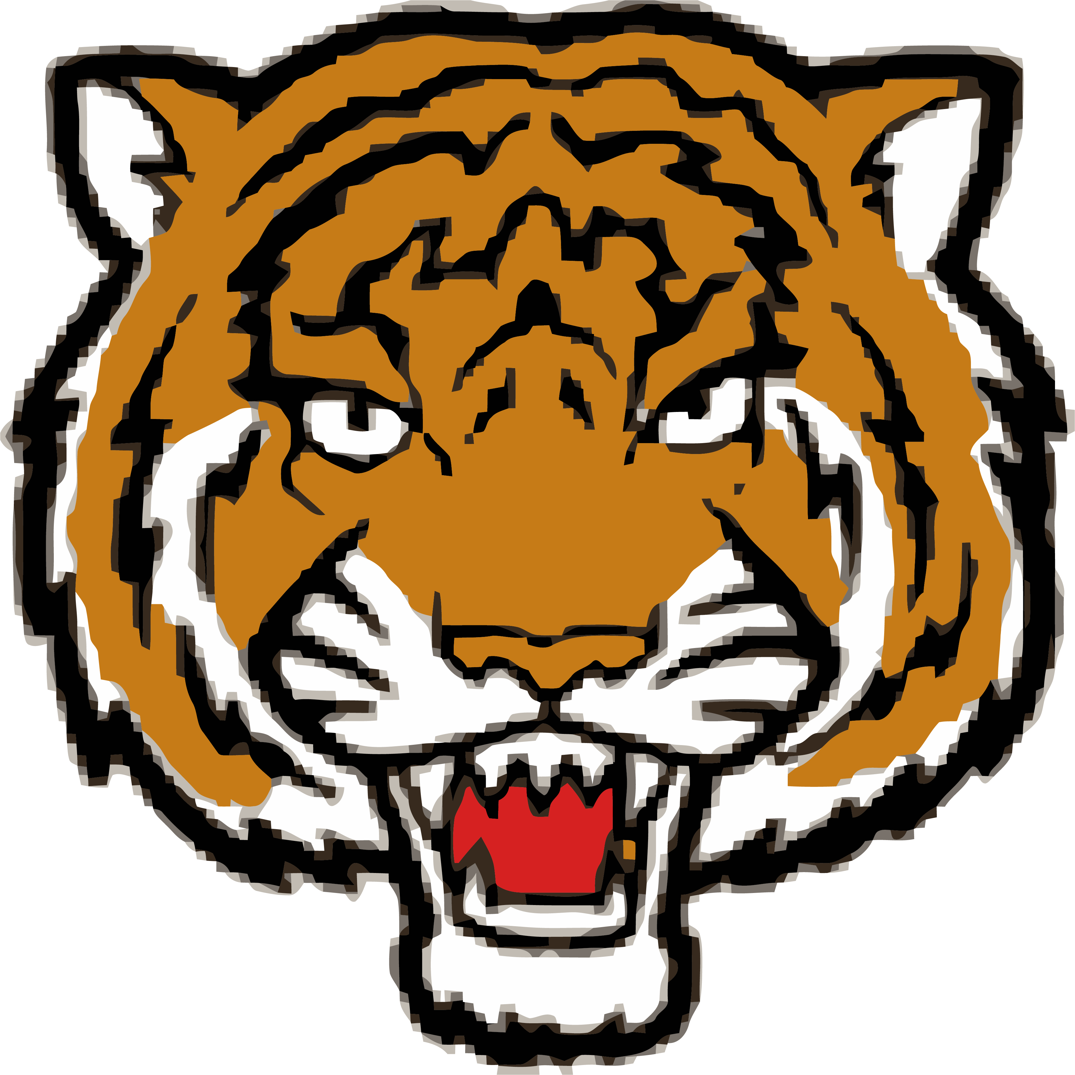 Pixel Tigger Clipart Png Image Download - Tiger Cross Stitch Pattern Transparent Png (3656x3656), Png Download