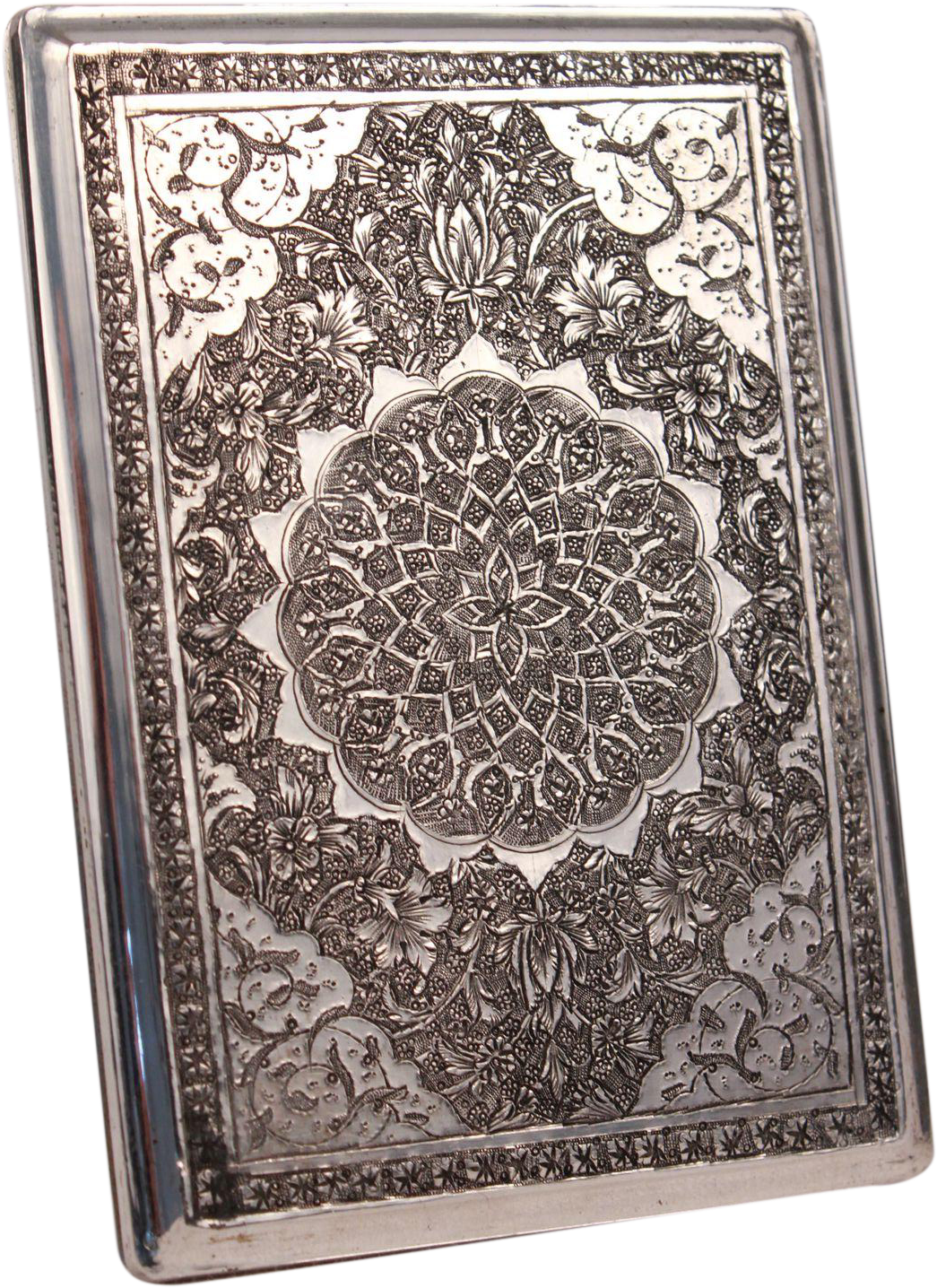 Antique Asian Mandala Sterling Silver Hand Engraved - Motif Clipart (1435x1435), Png Download