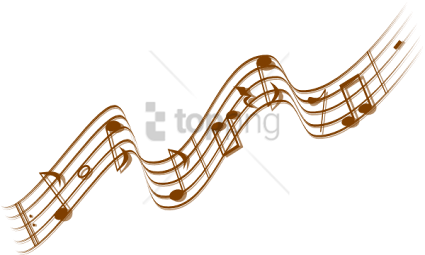 Free Png Gold Music Notes Png Png Images Transparent - Musical Notes Silhouette Clipart (850x510), Png Download