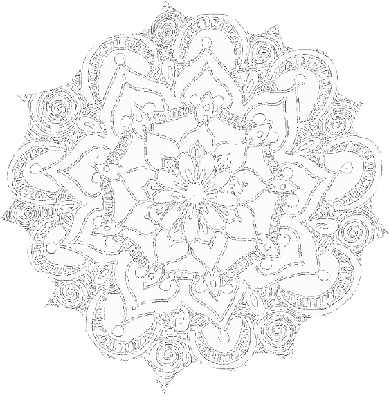 Fragments Of A Consciousness - Sahasrara Henna Design Clipart (627x636), Png Download