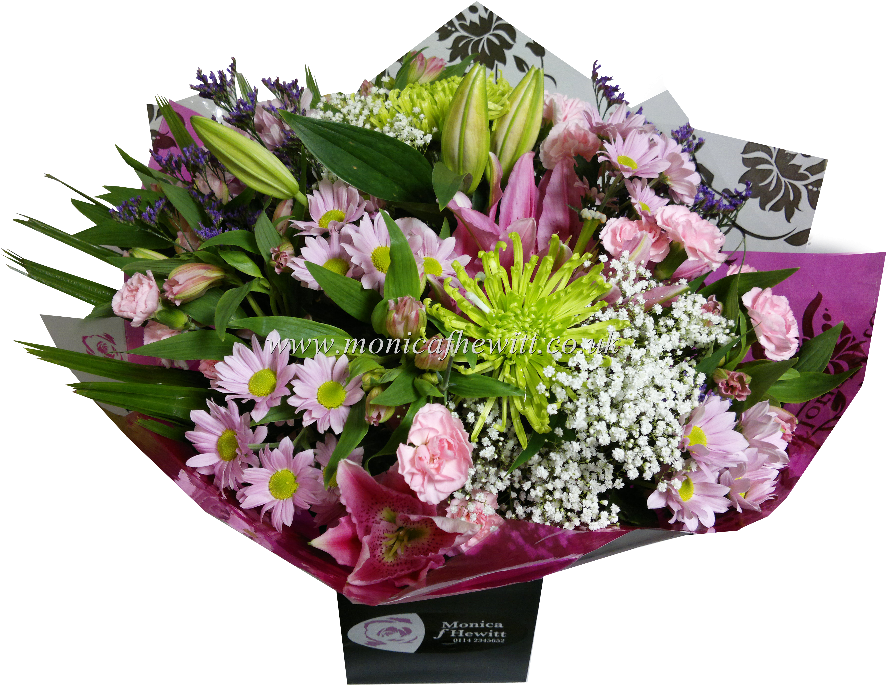 Clouds In Pink - Bouquet Clipart (906x705), Png Download