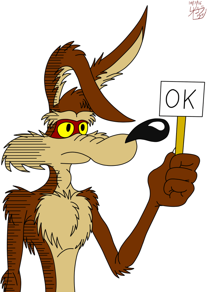 Ok By Leoatilla - Wile E Coyote Ok Clipart (700x935), Png Download