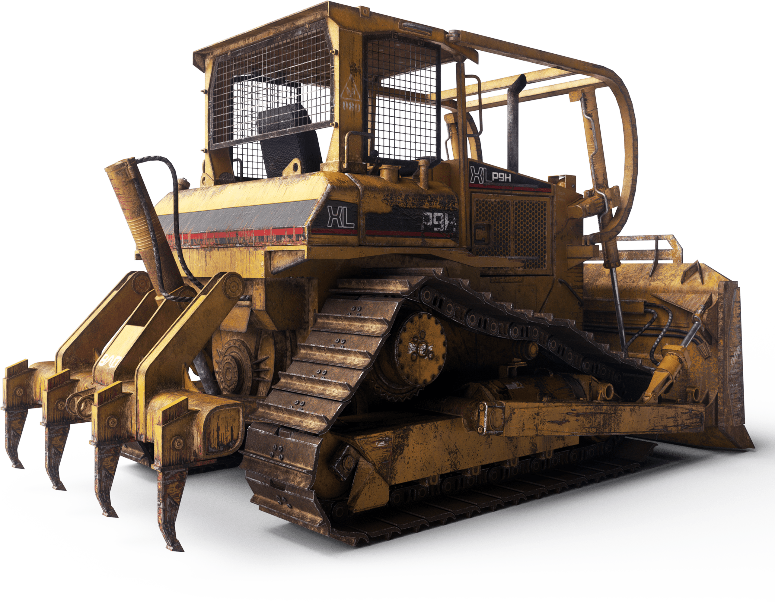 Compete Against Other Gold Miners And Prove Who's The - Bulldozer Clipart (2568x1997), Png Download