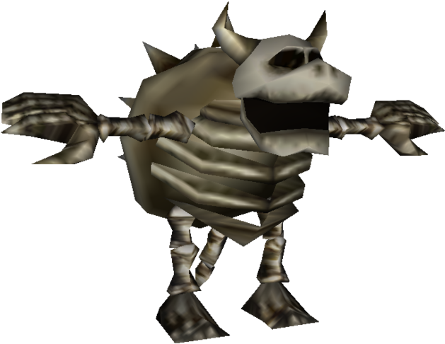 Dead T Pose Aka Big Mood Bowser Mario Strikers Charged - Mario Strikers Charged Skeletons Clipart (692x600), Png Download