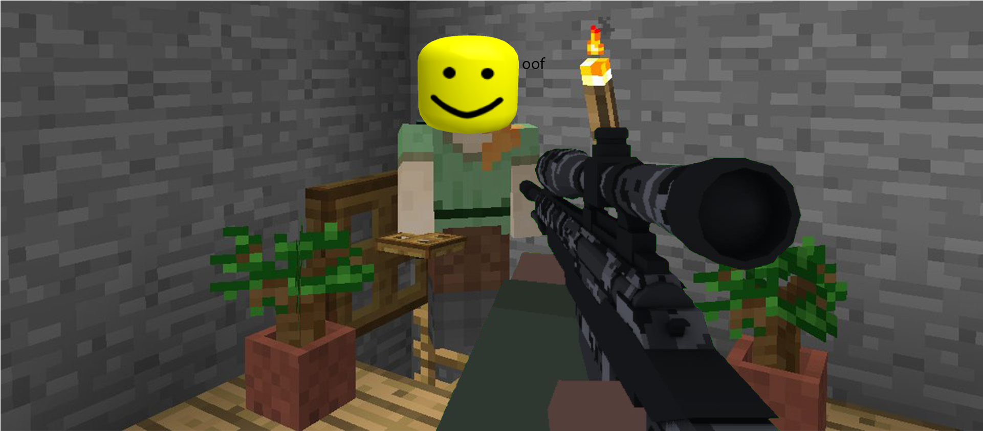 Is This Minecraft 2 Or Roblox - Firearm Clipart (1920x1080), Png Download