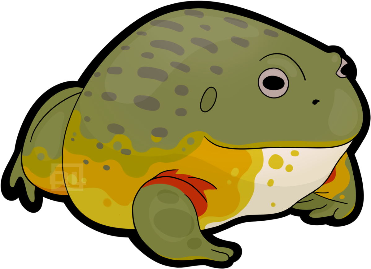 Happy National Frog Month African Bullfrog A - Toad Clipart (1280x1280), Png Download
