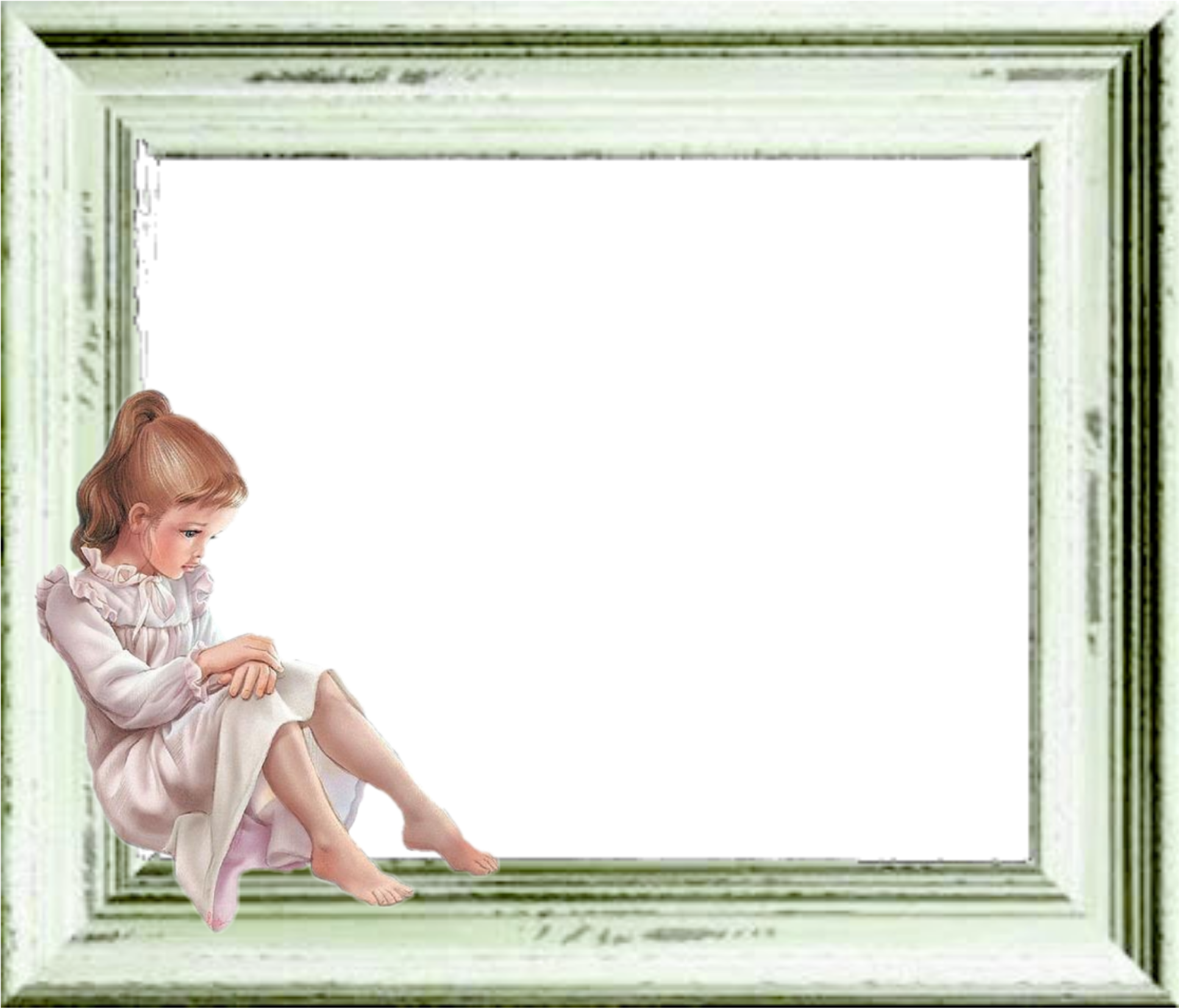 Green Girl, Picsart, Fantasy Art, Frames, Fantastic - Martine A Perdu Son Chien Clipart (2289x2289), Png Download