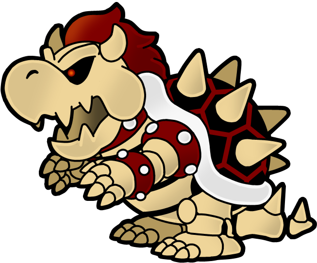 Related Searches - - Paper Mario Dry Bowser Clipart (800x600), Png Download