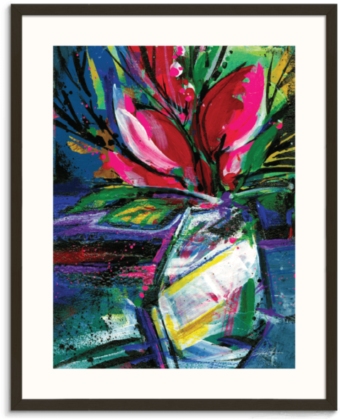 Floral Fantasy 3 Wall Art - Picture Frame Clipart (600x600), Png Download