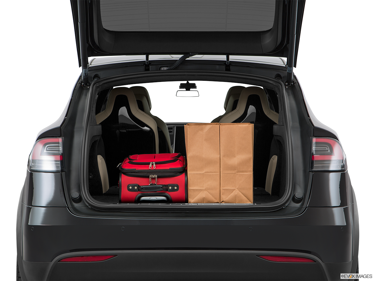 Trunk View Of The Tesla Model X - Tesla Model X Clipart (1280x960), Png Download