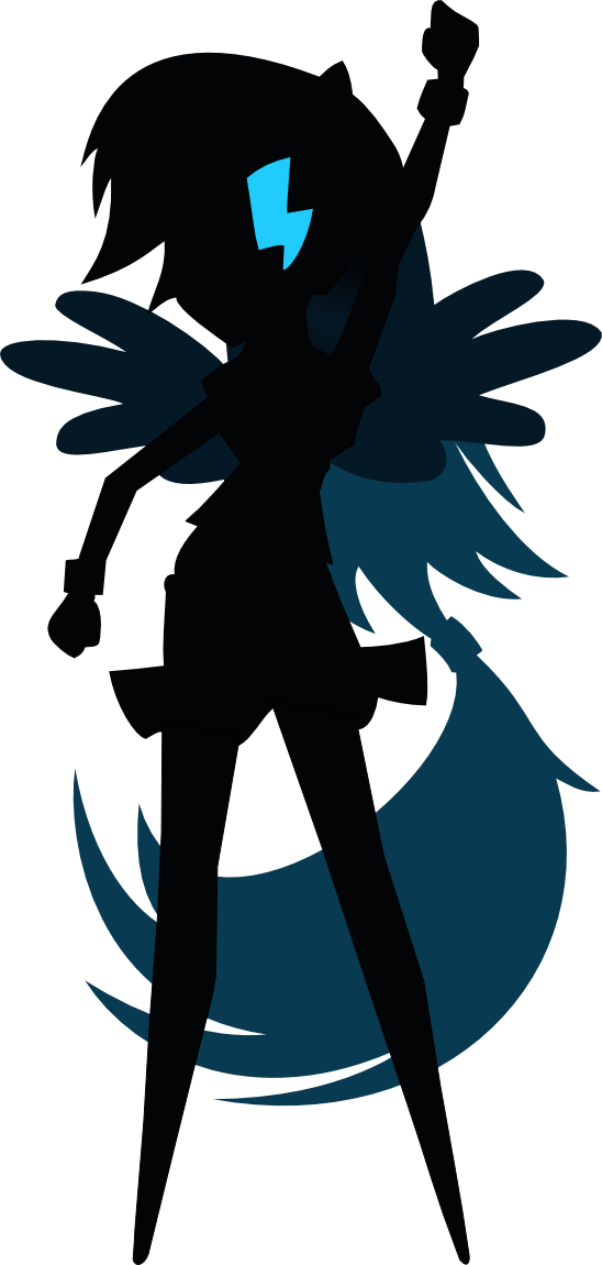 Rainbow Dash Silhouette Vector By Mylittleapplebloom - Illustration Clipart (548x1150), Png Download