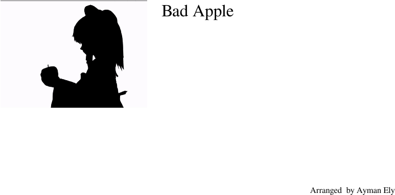 Bad Apple For String Orchestra - Silhouette Clipart (850x1100), Png Download