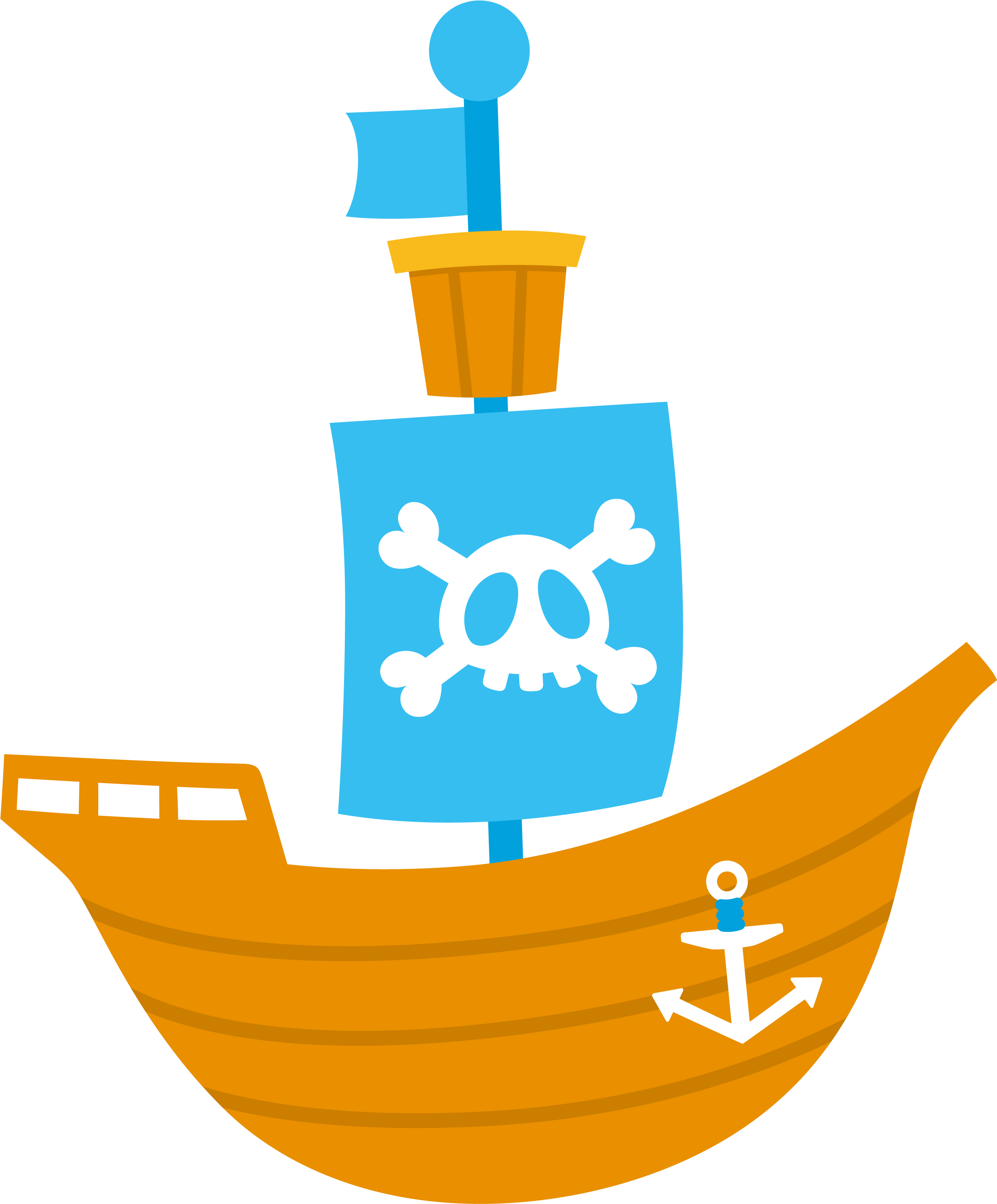 Pirate Quilt, Pirate Clip Art, Paper Piecing, School - Clipart Cute Pirate Ship - Png Download (2474x3015), Png Download