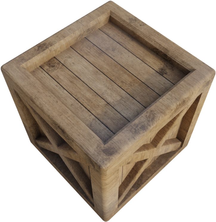 Wooden Crate Royalty-free 3d Model - Plywood Clipart (800x800), Png Download
