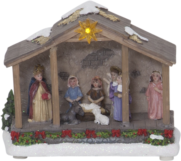 Decorative Scenery Nativity - Light-emitting Diode Clipart (600x600), Png Download