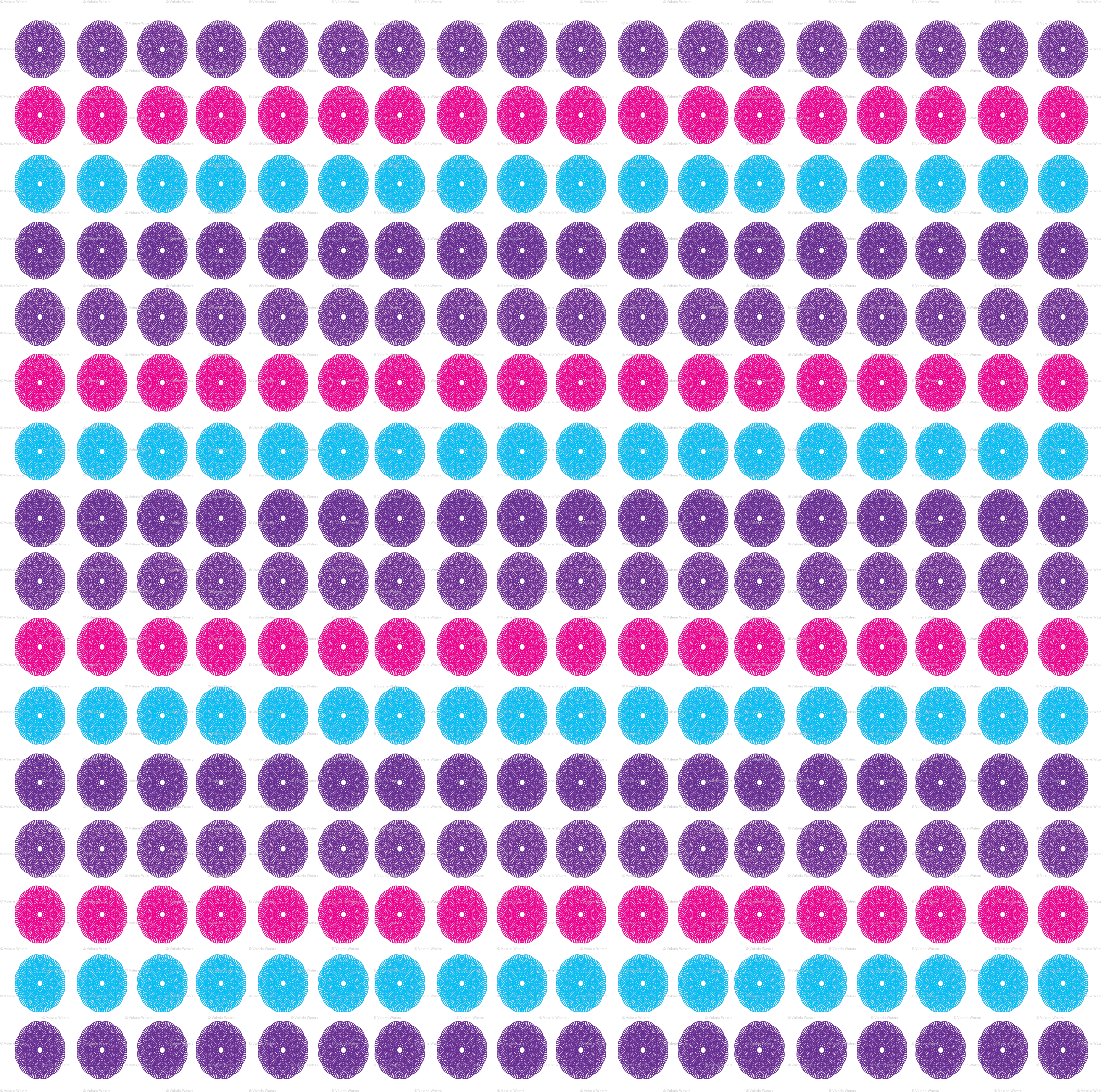 Spirals Geometric Pattern Pink Purple Blue Giftwrap Clipart (3750x3750), Png Download