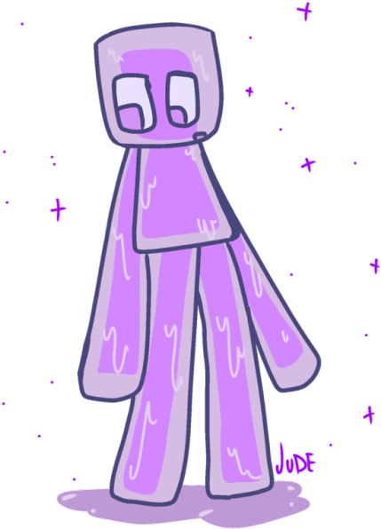 Enderman Minecraft Minecraft Slime Minecraftsona Minecraft - Illustration Clipart (500x625), Png Download