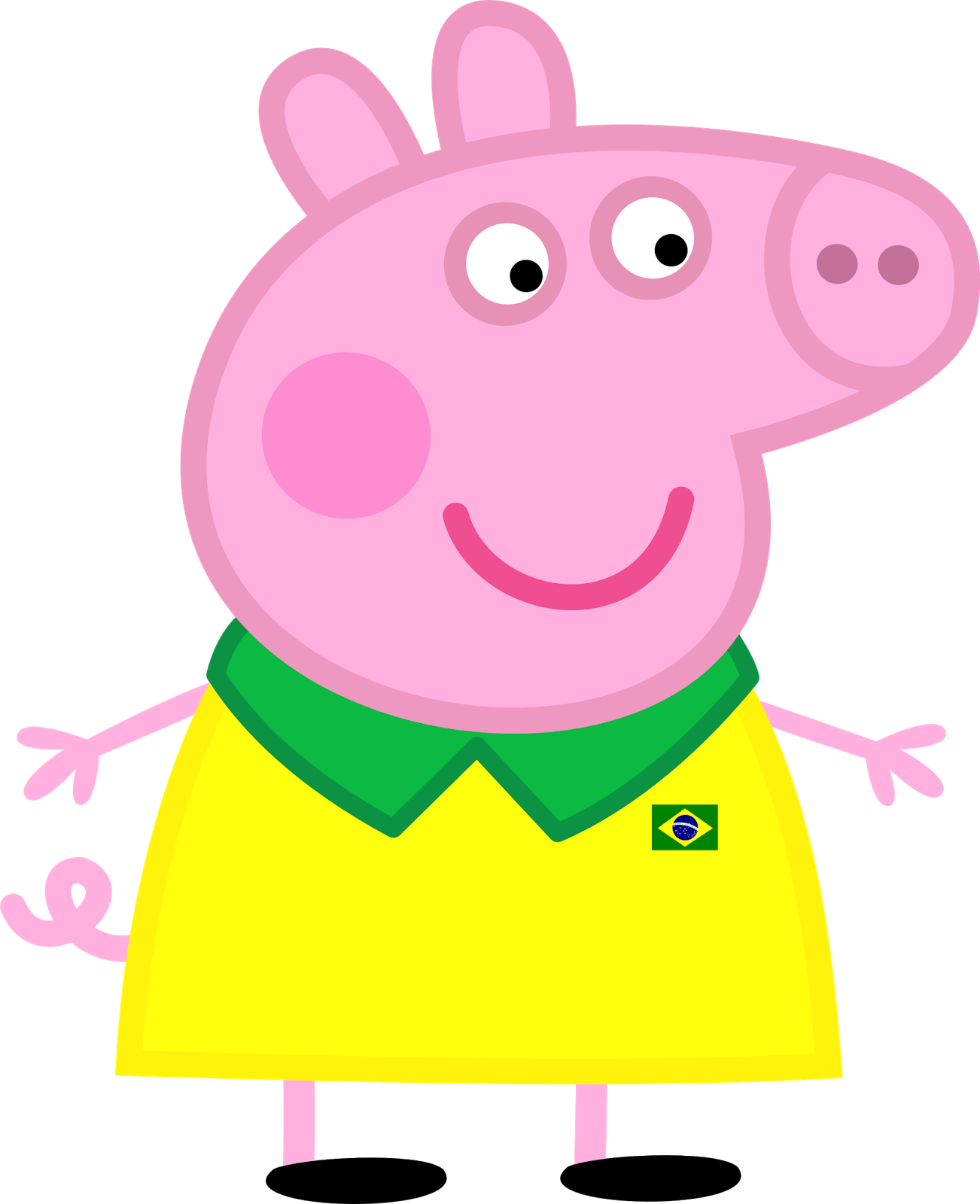 Peppa Pig High Clipart (1302x1600), Png Download