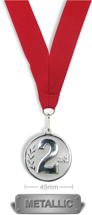 Banner Royalty Free Stock Medal Transparent 2nd - Silver Medal Clipart (500x900), Png Download