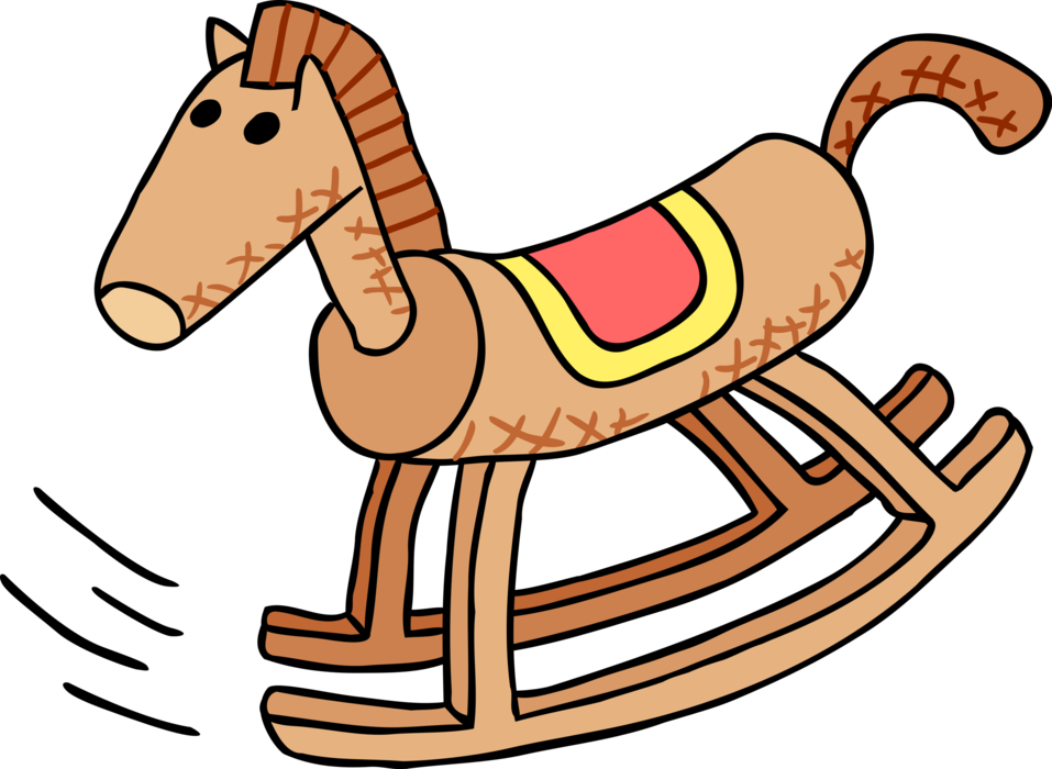 Toys Vector Horse - Cavalo De Pau Png Clipart (957x700), Png Download