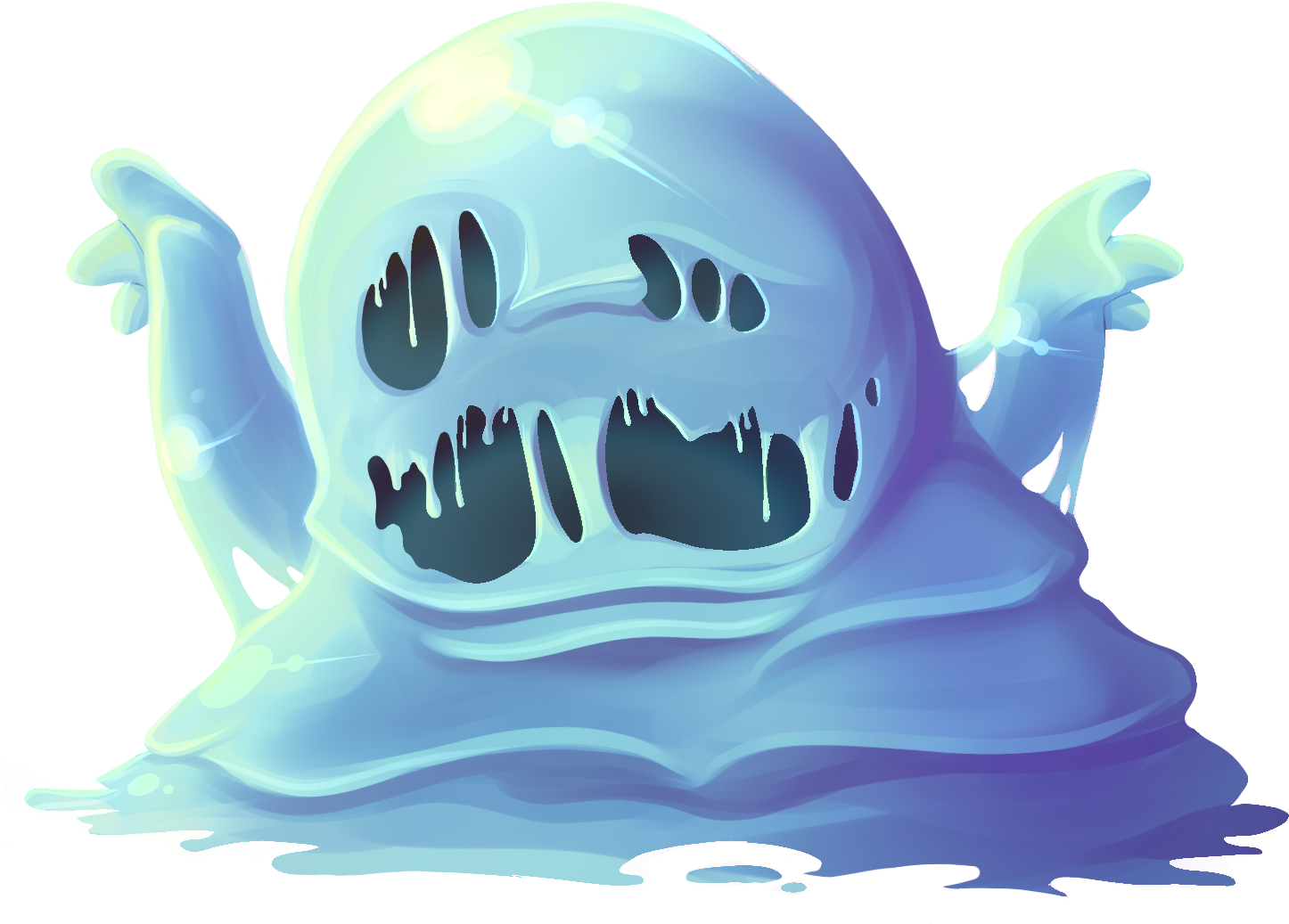 Slime-png 27881 - Slime Monster Transparent Background Clipart (1453x1070), Png Download