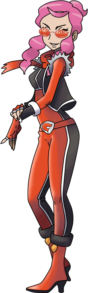 Pokemon Lillie Team Flare Clipart (309x1027), Png Download