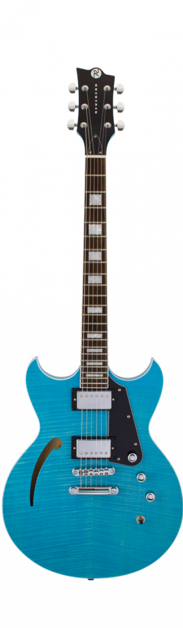 Reverend Manta Ray Hb Electric Guitar - Bright Blue Electric Guitar Jackson Blue Clipart (358x1225), Png Download