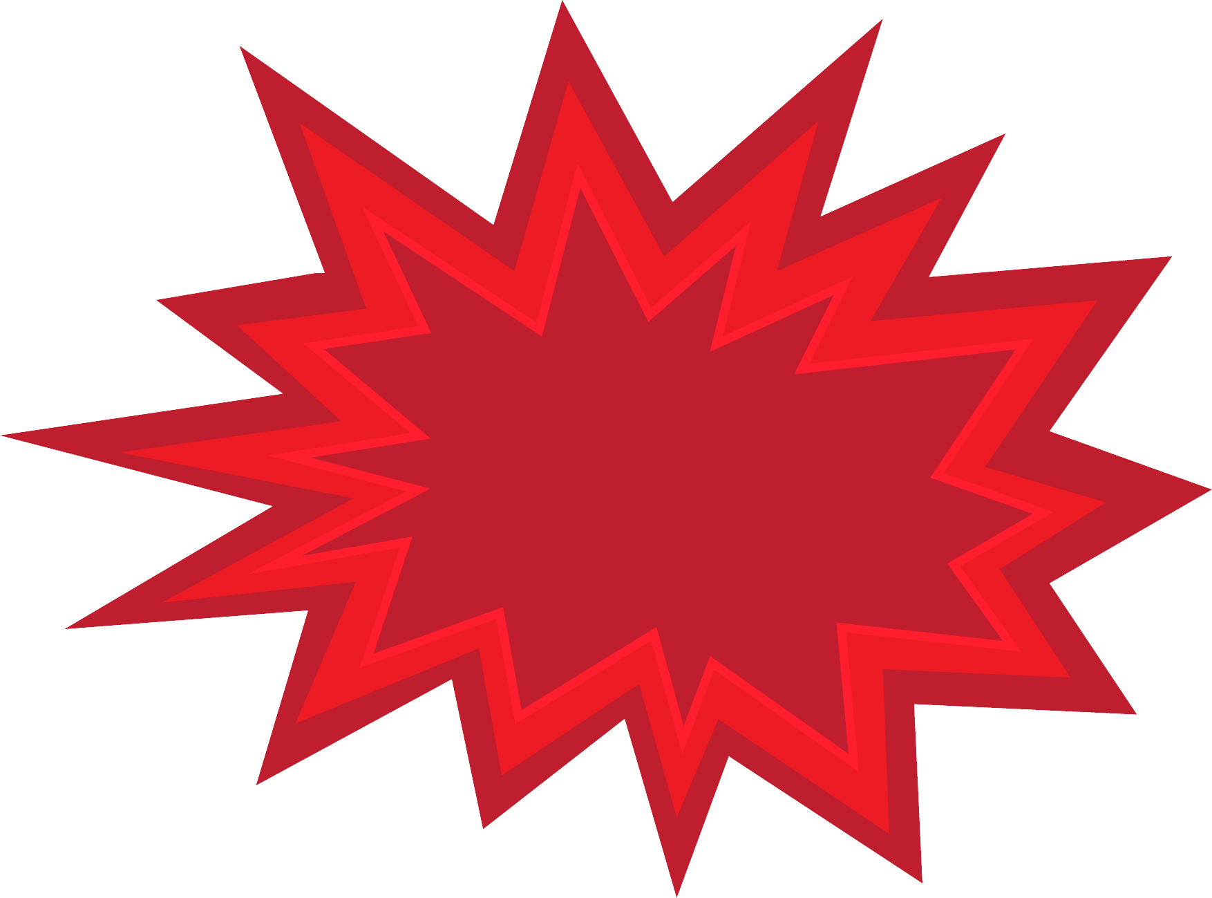 Red Burst Png Clipart (1754x1299), Png Download