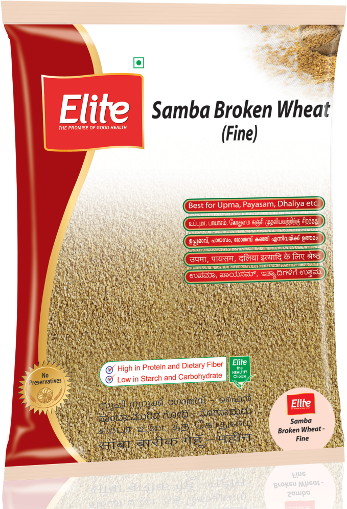 Samba Broken Wheat Fine - Elite Samba Broken Wheat 500 Gm Clipart (800x1040), Png Download