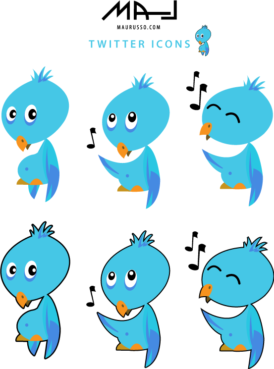 Free Twitter Bird Icons Free Vector - Twitter Bird Clipart (553x745), Png Download
