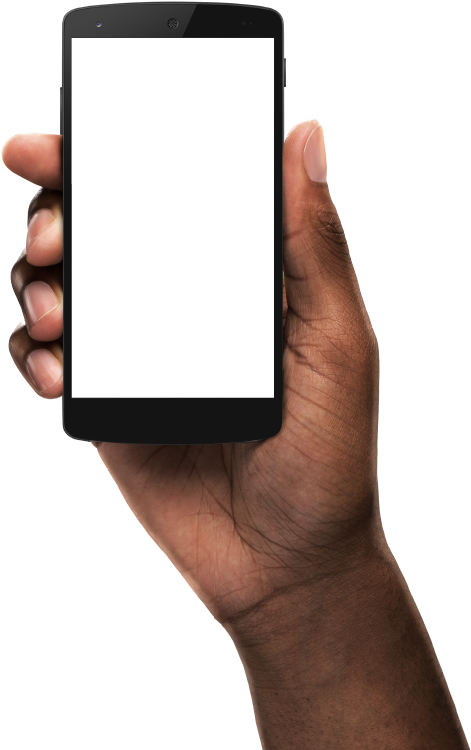 Emisoras Unidas Manifestacion - Black Hand Holding Phone Clipart (471x750), Png Download