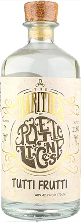 Poetic License Tutti Frutti Gin - Glass Bottle Clipart (600x800), Png Download