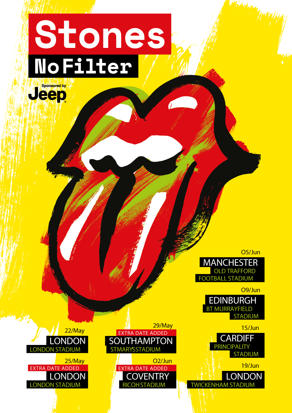 Rolling Stones Header - Rolling Stones No Filter Uk Clipart (1000x1414), Png Download