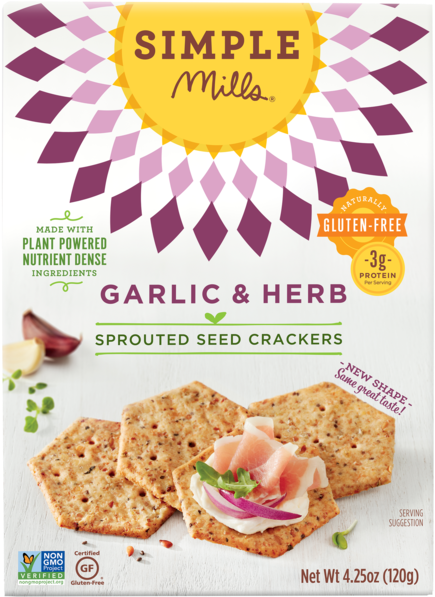 Simple Mills Almond Flour Crackers Clipart (600x600), Png Download