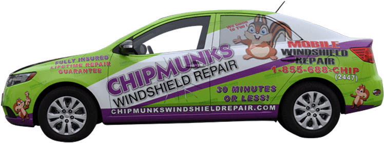 Kia Car Wrap Using Gf For Chipmunks Windshield Repair - Kia Cerato 2010 Clipart (800x531), Png Download