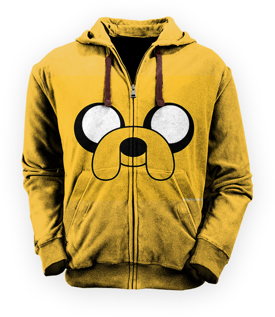 Jake The Dog Hoodie - Free Hoodie Template Mockup Clipart (600x800), Png Download