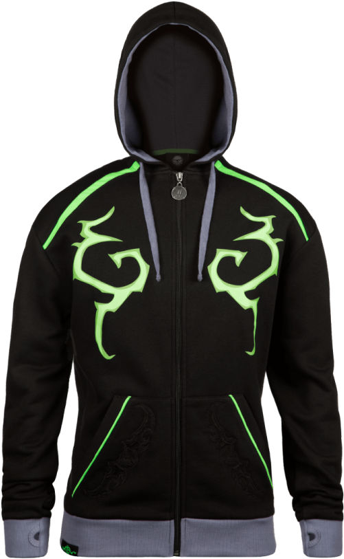World Of Warcraft Illidan Hoodie Clipart (900x900), Png Download