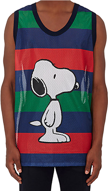 Gucci Snoopy Graphic Tank - Active Tank Clipart (640x640), Png Download