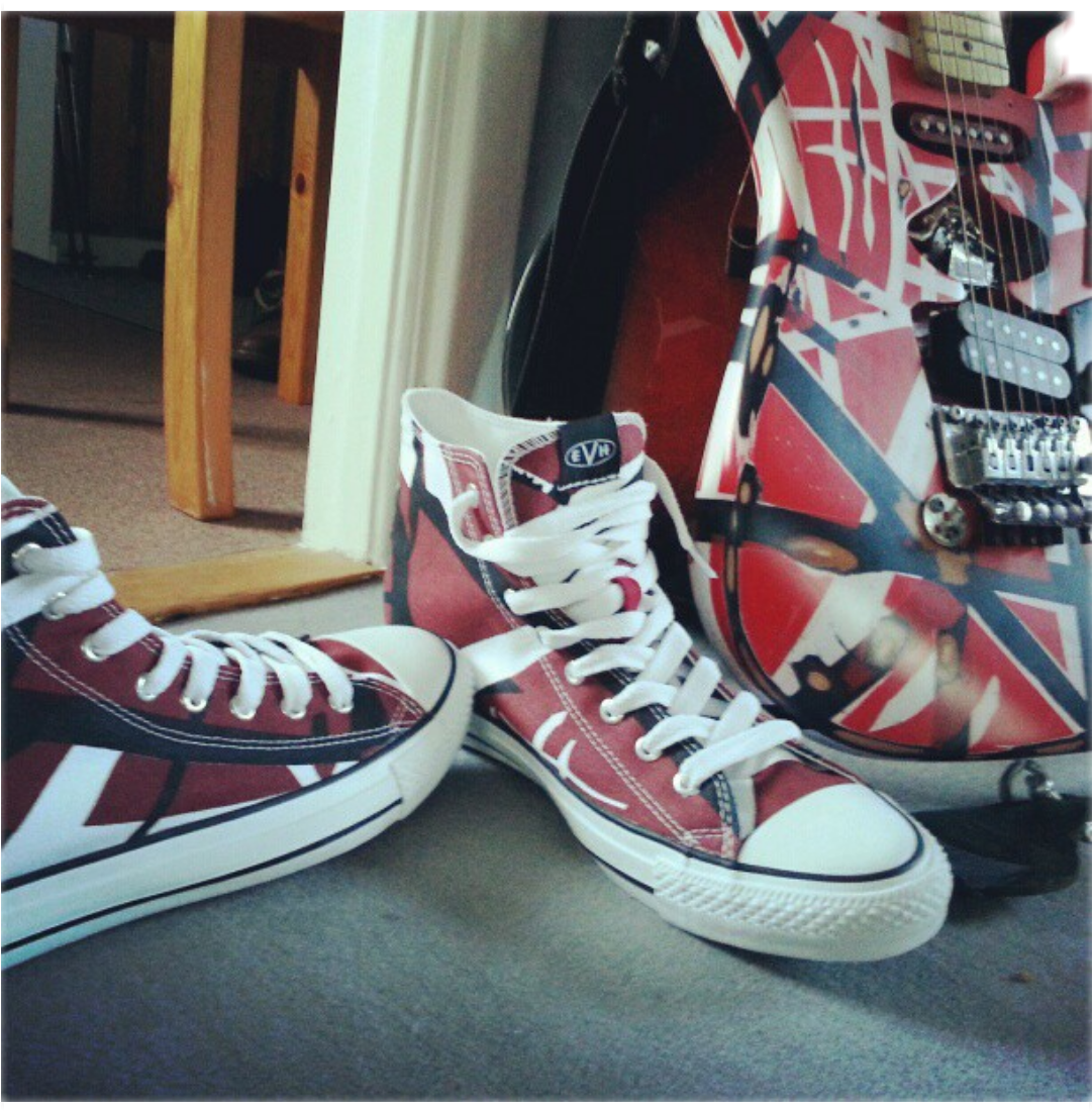My Evh Converse And Frankenstrat - Converse Frankenstrat Clipart (1080x1476), Png Download