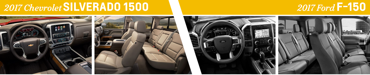 Compare 2017 Chevy Silverado 1500 Interior Vs Ford - Chevrolet Tahoe Clipart (1500x305), Png Download
