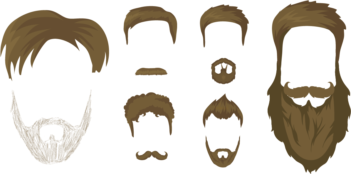 Facial Hair Fads - Transparent Stubble Clipart - Png Download (1281x626), Png Download