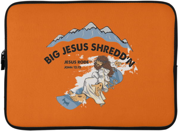 Big Jesus Shredd'n Laptop Sleeve - Taekwondo Clipart (600x600), Png Download