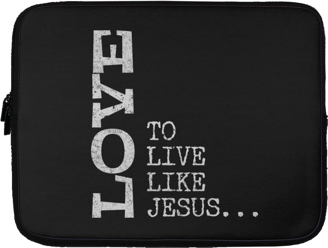 Love To Live Like Jesus Original Laptop Sleeve - Leather Clipart (1155x1155), Png Download