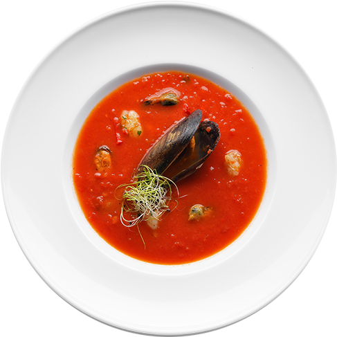 Tomato Soup With Seafood - Gazpacho Clipart (562x562), Png Download