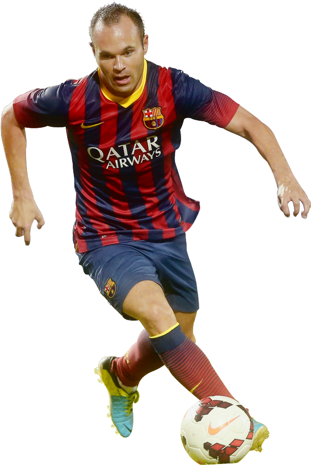 Andrés Iniesta - Kick Up A Soccer Ball Clipart (683x1024), Png Download